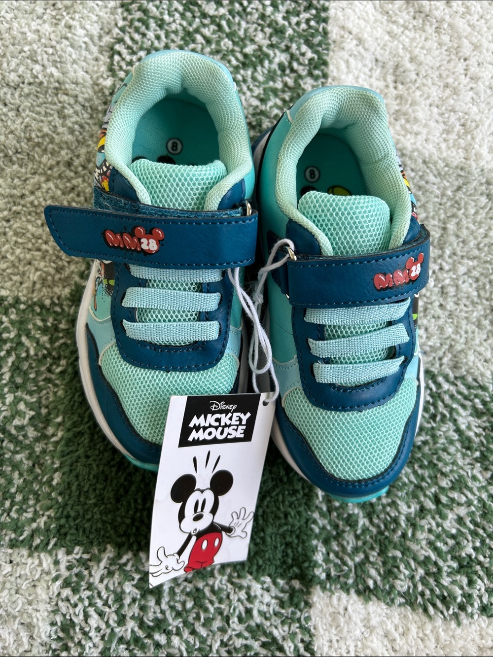 Disney Kids Teal & Navy Mickey Mouse Sneakers